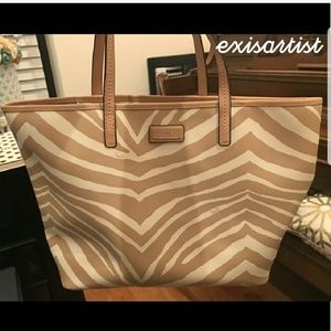Coach zebra tote